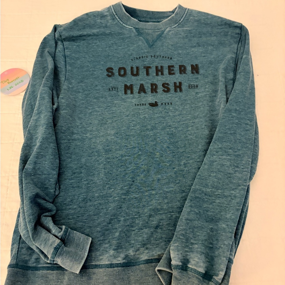 Southern Marsh Blue Crewneck Top